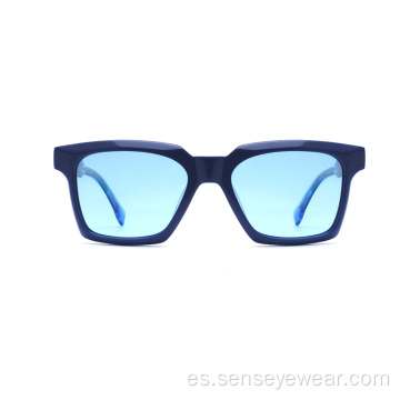Gafas de sol polarizadas de acetato cuadrados de fábrica UV400